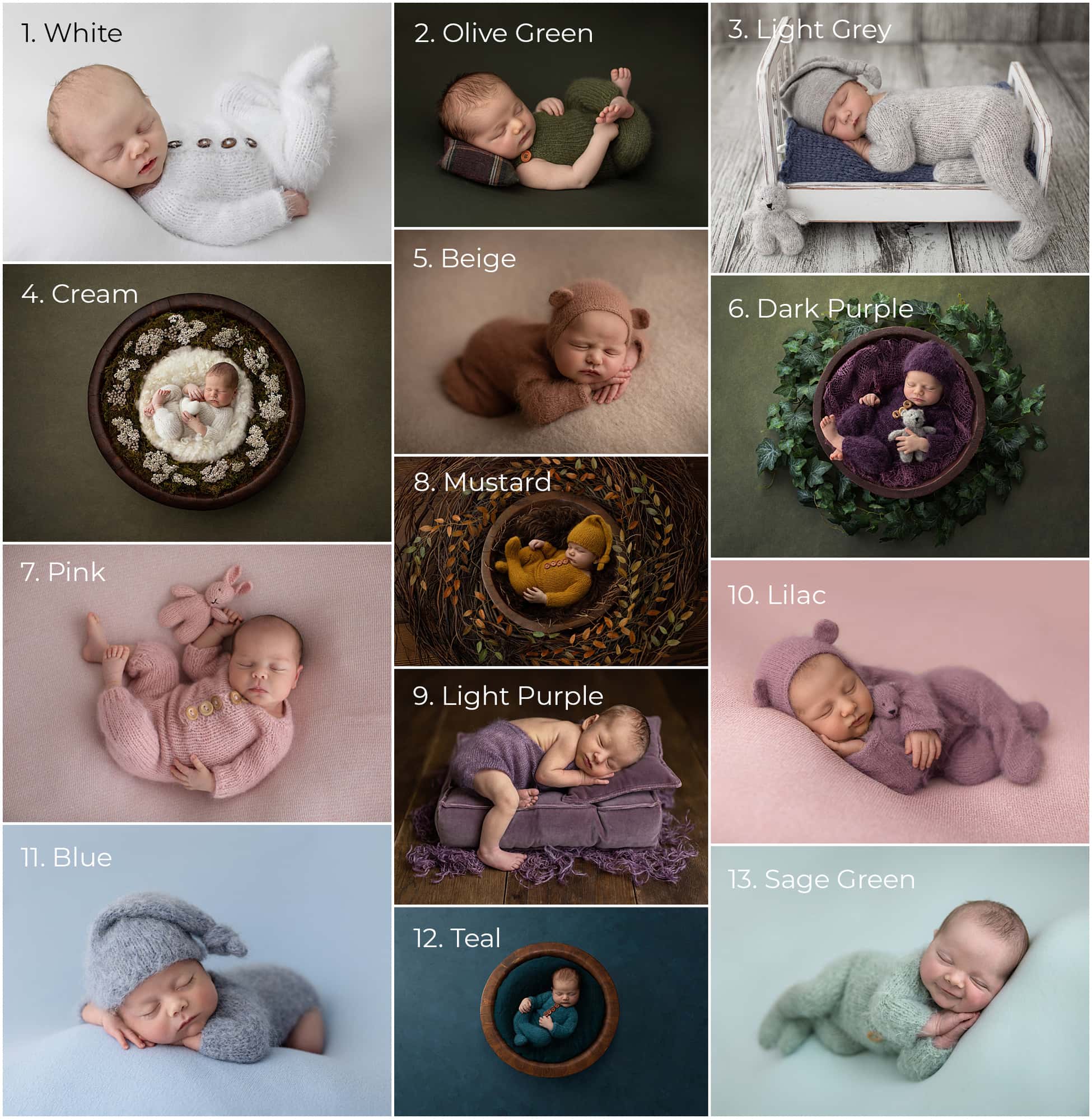 Newborn Rompers available for clients use at Alison McKenny Photography