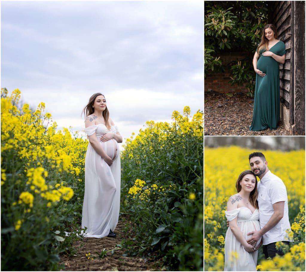 Outdoor Maternity Shoot in a Rape Seed Oil field with Suffolk Photographer Alison McKenny