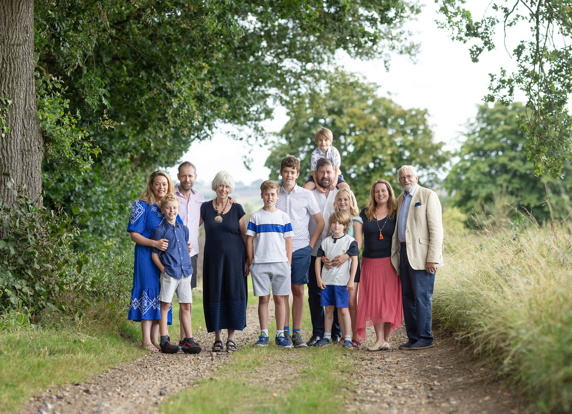 Extended Family photograph taken during an outdoor photoshoot with Alison McKenny Photography